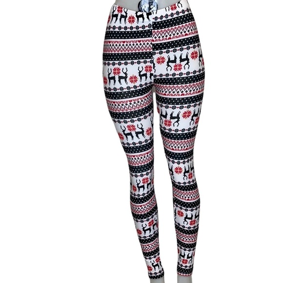Just One Christmas Leggings Size M - Picture 1 of 6